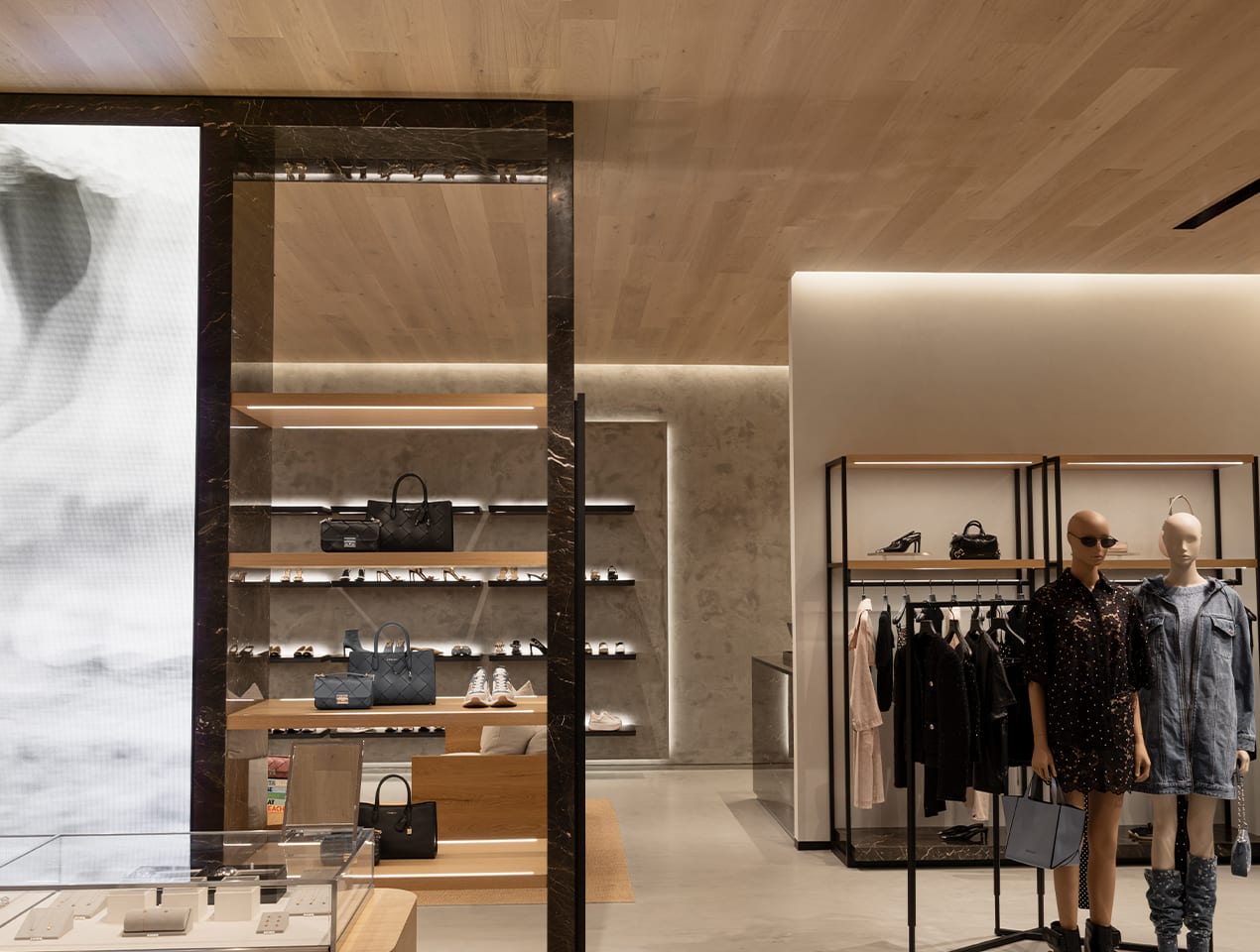 Michael Kors store featuring Havwoods Orleans de Loire timber boards.